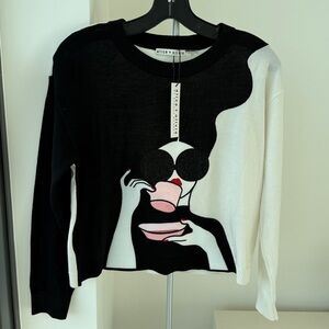 Alice + Olivia Cream Gleason Sweater